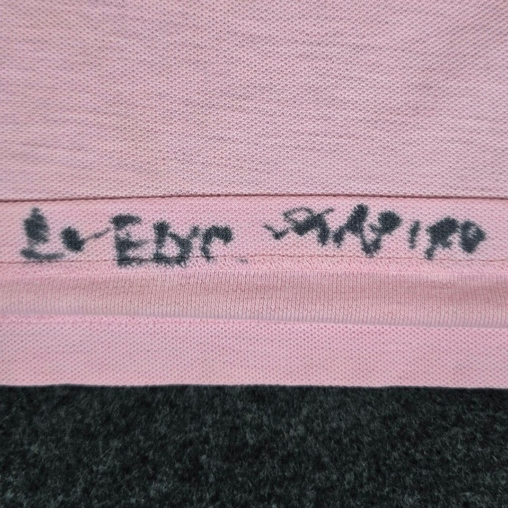 Vtg Haymaker Lacoste Women's Pink Polo Shirt Made in USA Cotton Casual Size L - Picture 6 of 10